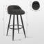 Ackeron Upholstered Counter Stool with Metal Frame-308496242