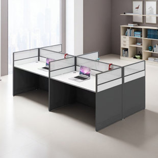 Rectangle 4 Person Office Cubicle Desk