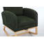 Chaise berçante d'appoint moderne avec pieds en bois massif, dossier haut et poche latérale, fauteuil oscillant rembourré pour le confort et le style-2064323986