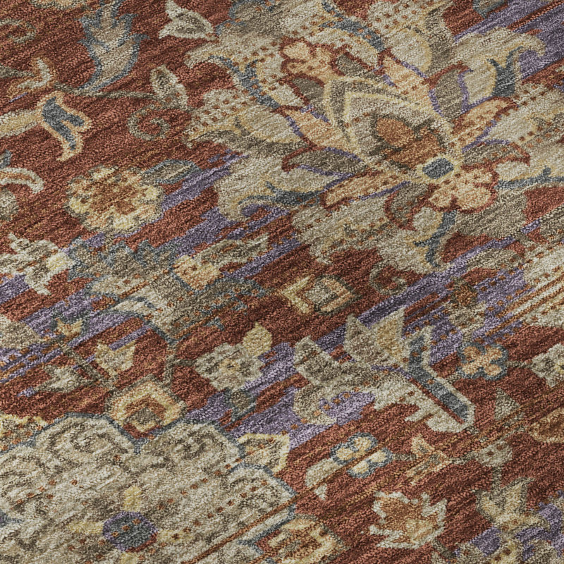Tapis lavable à la machine de qualité supérieure Mayfield AMF2485, Bourgogne, 10 pi x 14 pi