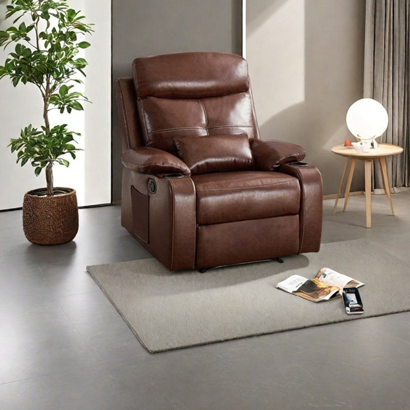 Ergonomic recliner in light luxury style, Brown