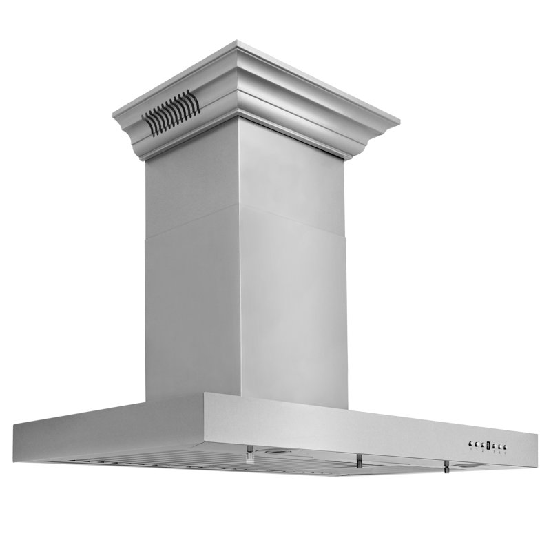 30" 400 CFM Ducted Wall Mount Range Hood, Stainless Steel, 48"