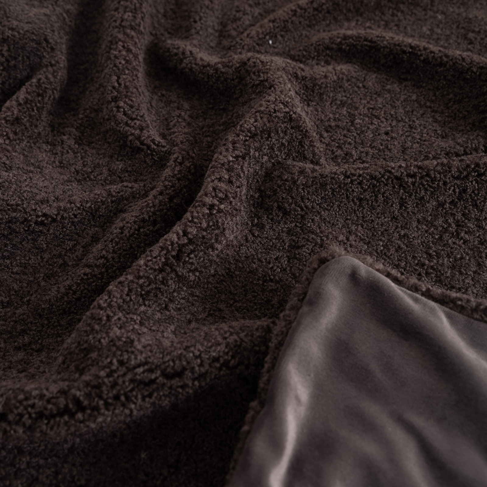 Sherpalux Knitted Throw Blanket, Hot Fudge