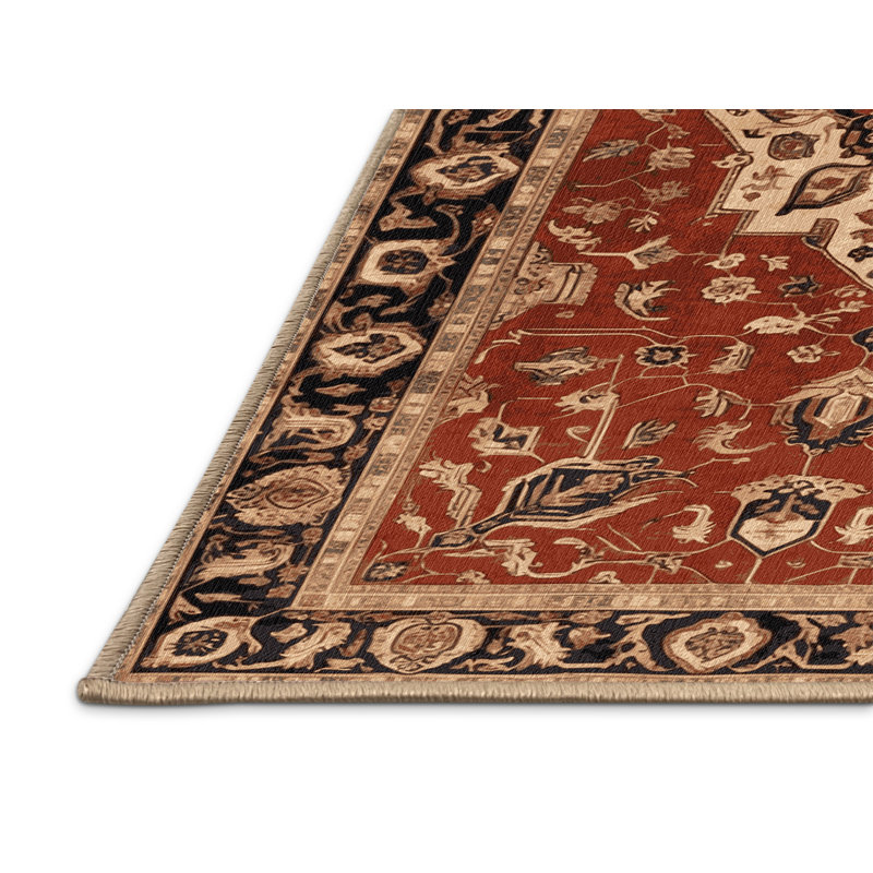 Tapis brun lavable à la machine, Rectangulaire 3 pi x 5 pi