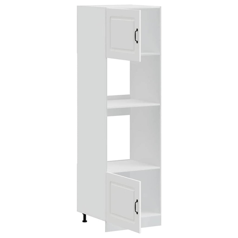 Oven Cabinets 2 Pcs Lucca Engineered Wood, White