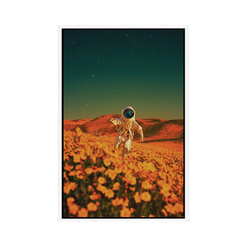 We Travel, Some Of Us Forever, To Seek Other Places, Other Lives, Other Souls. 1 Piece Wall Art on Canvas, White Framed