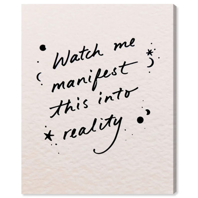 «Watch Me», impression sur toile, citations par Art Remedy