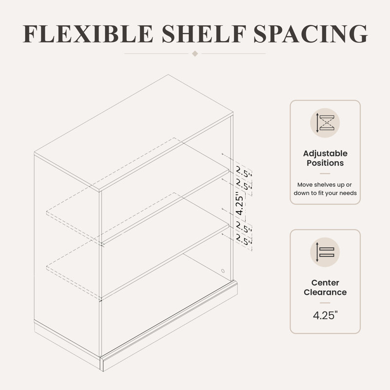 Armoire de rangement moderne à 2 portes avec tablettes réglables 31 po, L 31 po x H 31 po, Blanc