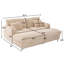 Double chaise longue surdimensionnée avec ports USB-1369653934