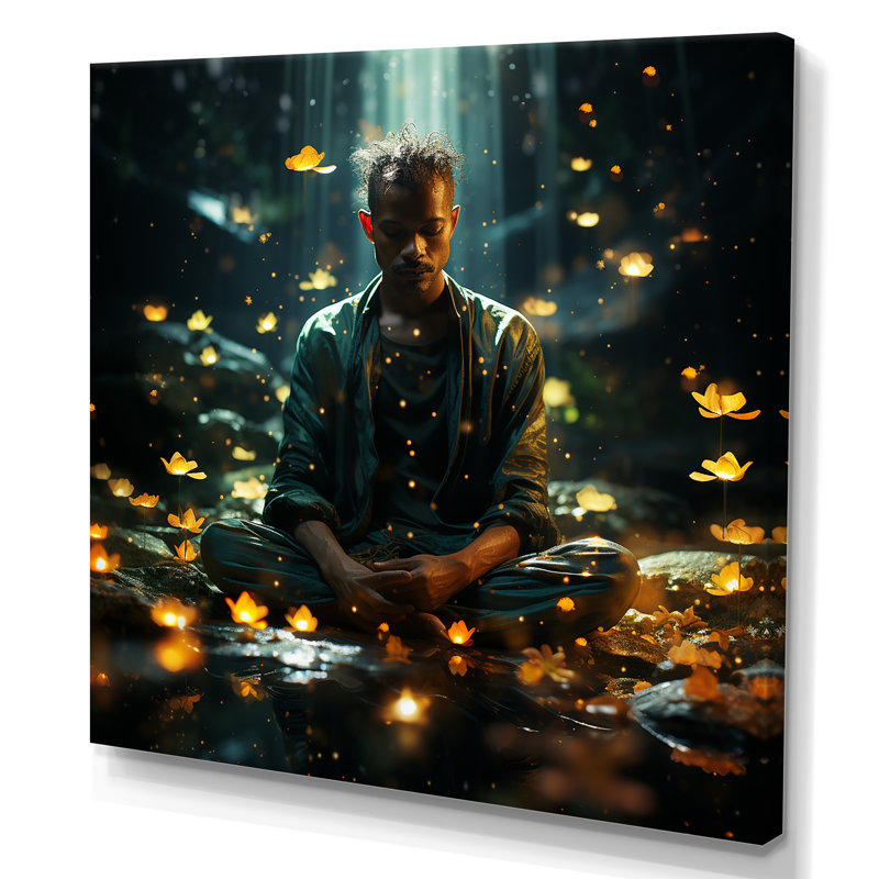 Mindful Moments Meditation, H 24 po x l 24 po x P 1 po, Toile tendue