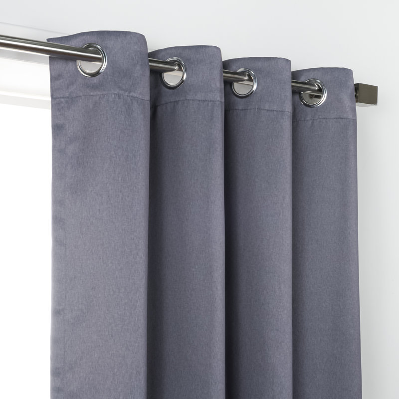 Paire de rideaux obscurcissant Jhoniel, L 52 po x L 96 po, Gris foncé