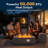 42" Woodgrain Propane Gas Fire Pit Table 50,000 Btu With Lid, Waterproof Cover And Tank Storage Table-459567125