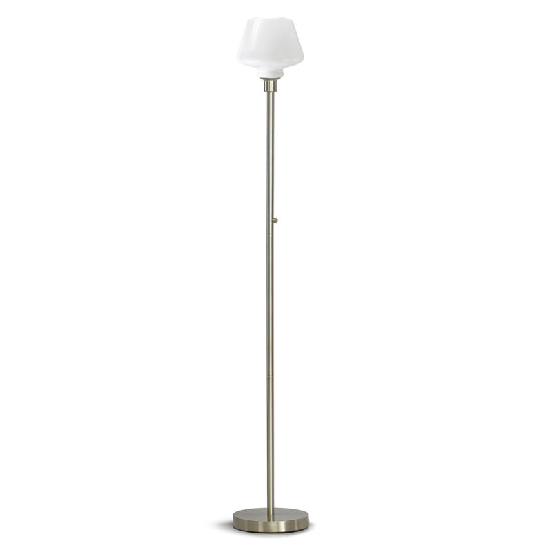 Ericdaniel 71'' Torchiere Floor Lamp, Brushed Nickel, White