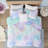 Soft Microfiber Watercolor Tie Dye Bedding For Twin Beds With Square Pillow Twin/Twin Xl Pattern