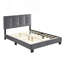 Lit plateforme 1pc avec tête de lit tapissier à hauteur ajustable-914252751