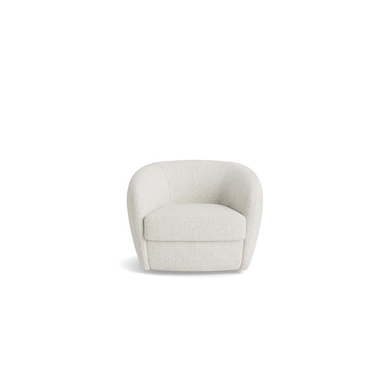 Elaine Swivel Chair, Performance Weave - Snow