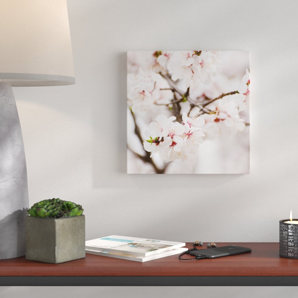 Glasbild White Blossom II, Fotodruck