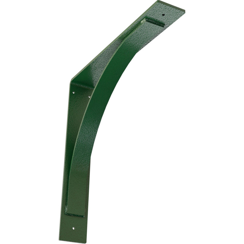 Morris Steel Bracket, Antiqued Brass, 18" H x 3" W x 18" D