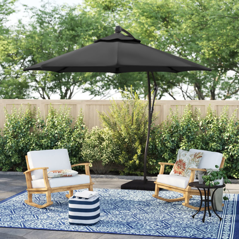 Parasol en porte-à-faux 9' Welwyn, Noir - Pacifica