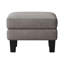 Tabouret en tissu gris - idéal pour le couloir et le salon avec siège épais avec ressorts hélicoïdaux et base en bois massif à haut revêtement en éponge facile à assembler Dimensions 23 x 23 x 17,3 pouces-1551285568