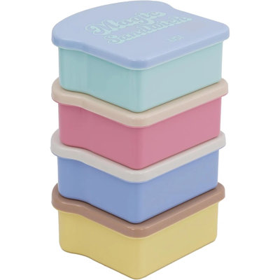 Contenants à sandwich Abril, boîte à sandwich avec sachets de glace, contenants réutilisables sans bpa avec couvercles, boîte à lunch Abril allant au lave-vaisselle pour pique-nique au bureau