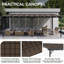 12 pi. L 10 pi. Pergola en métal avec auvent-111183514