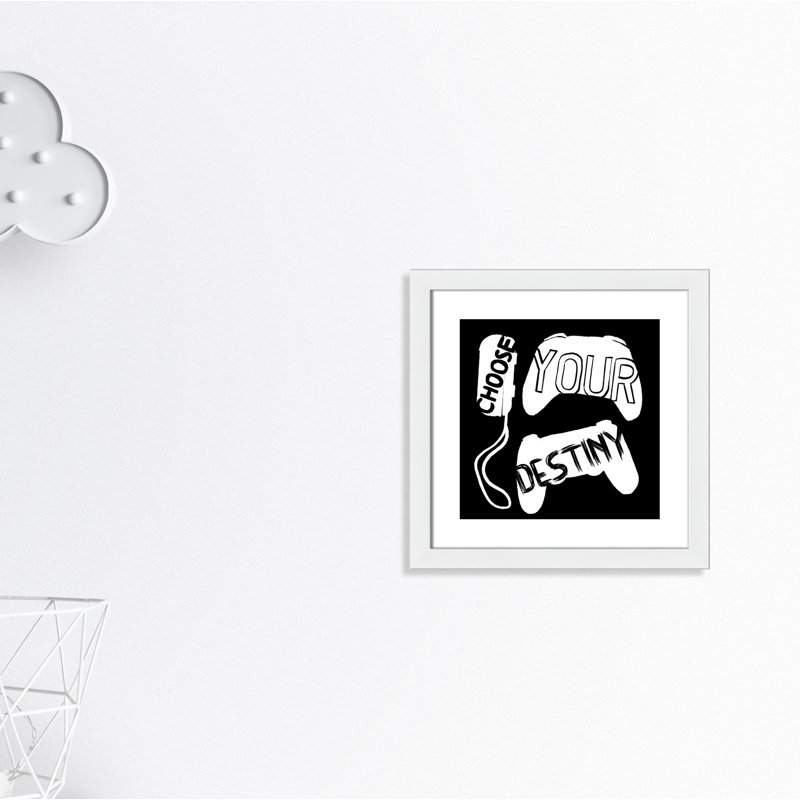 «Choisissez votre destinée», art encadré, H 16 po x l 16 po x P 0,63 po, Cadre blanc