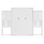 Grand lit escamotable avec bureau, coiffeuse et armoires - Grand lit mural multifonctionnel, blanc-118318870