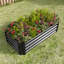 Grands pots de fleurs durables, en métal 4 x 2 x 1 pi, jardin industriel moderne