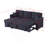 Sectional Sofa Bed, Dark Blue
