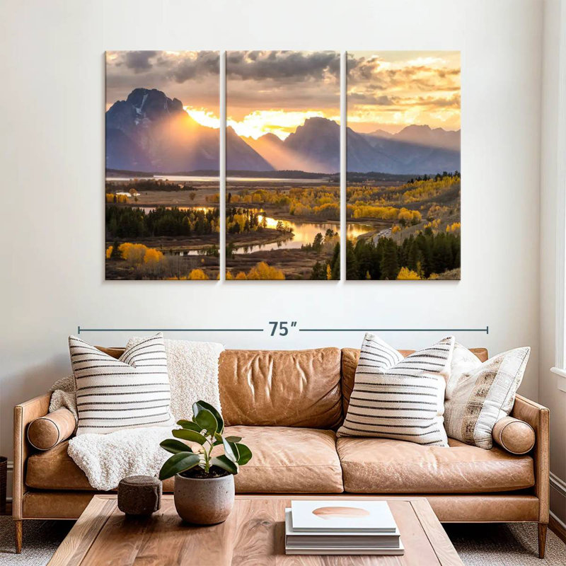 Vue panoramique d'Alvord Grand Teton, H 42 po x l 65 po