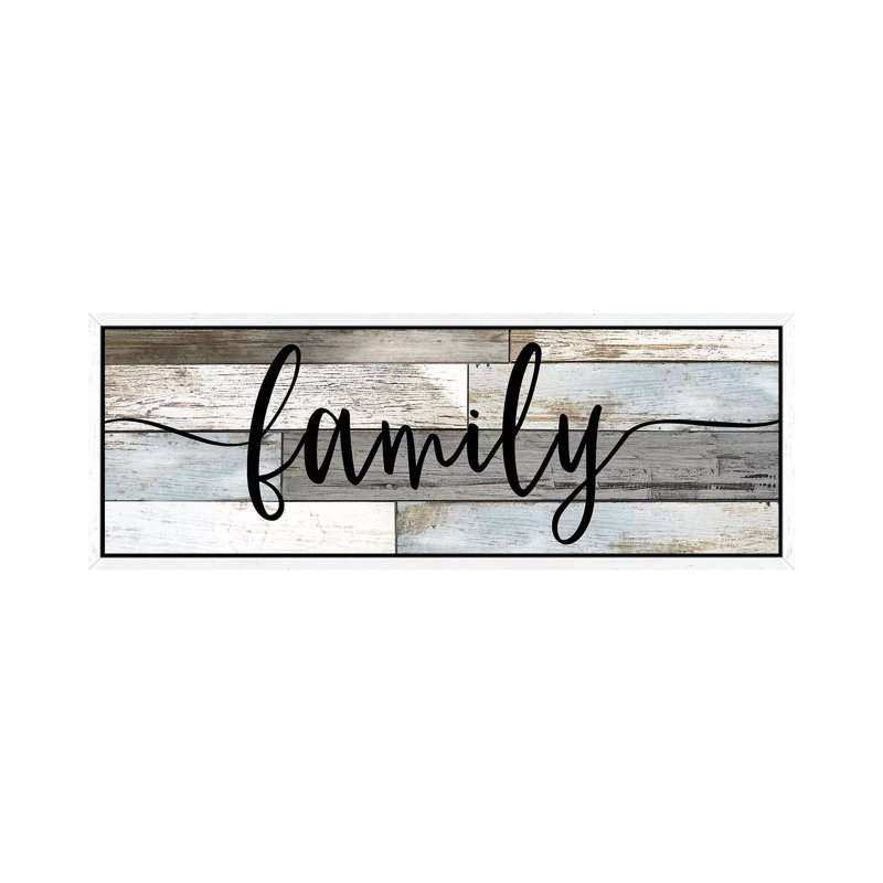 Family by Natalie Carpentieri - Panoramic Print on Canvas, White Framed Canvas, 30.48cm H x 91.44cm W x 3.81cm D