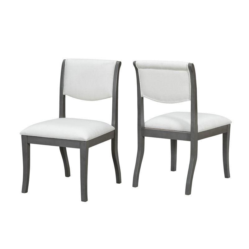 Ensemble de 2 chaises de salle à manger rembourrées, Gris