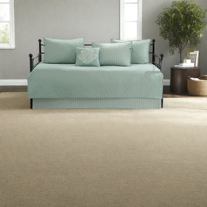 Ensemble de literie réversible en coton pour petits espaces, style chalet écume de mer