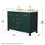 Beckett 48" Freestanding Double Bathroom Vanity with Quartz Top-1170262776-1170262775-1170262772