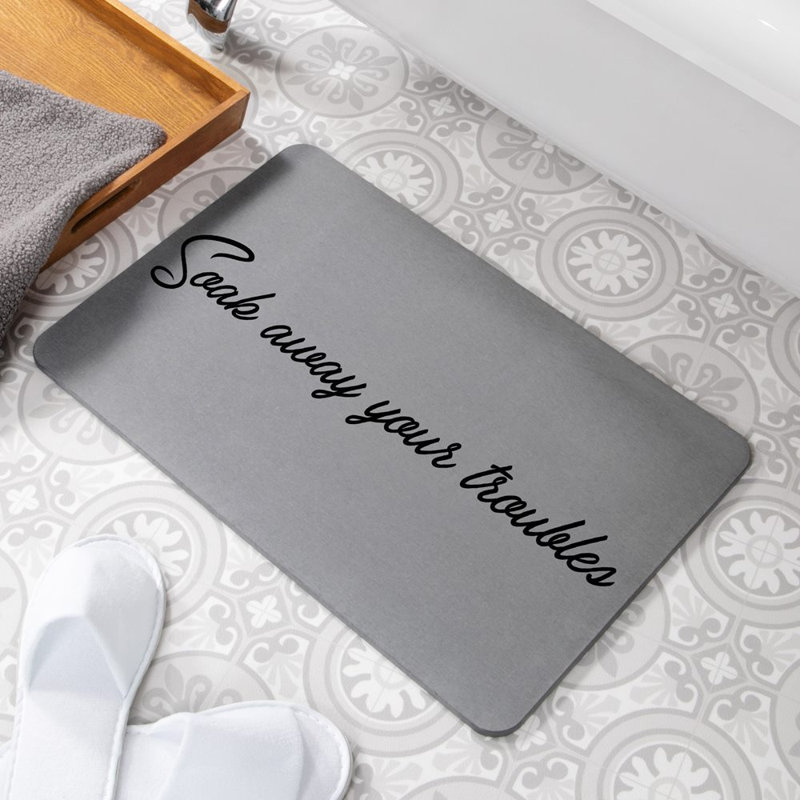 Non-Slip Shower Mat, Grey