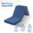 Tri-Folding Memory Foam Mattress Topper, 4 Inch Gel Folding Mattress For Camping, Foldable Guest Bed, Washable Cover, Certipur-US Certified, Soft, Blue-700110013
