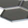 Beveled 3" Hexagon Glass Mesh-Mounted Mosaic Tile
