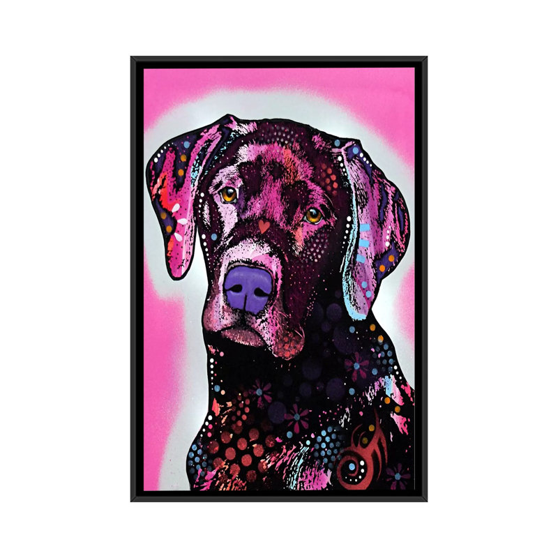 Labgraphic noir, art sur toile, H 26 po x l 18 po x P 1,5 po, Cadre noir