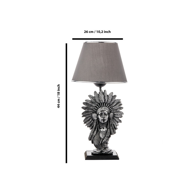 Table Lamp, Gray, Gray