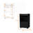 Black 1-Door Bar Cart-1275541719
