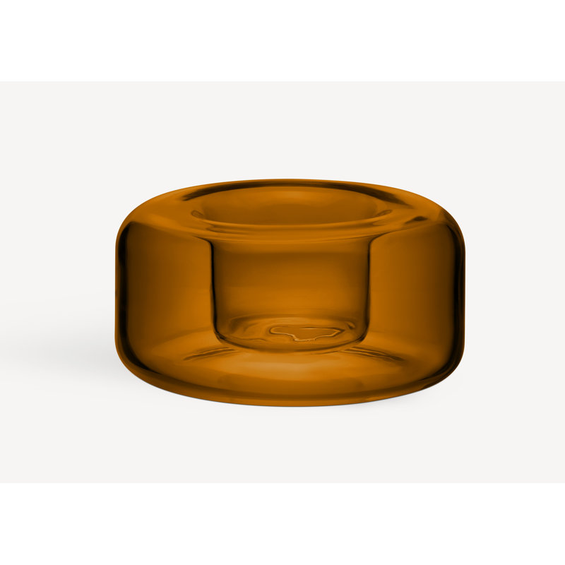 Happy Votive Candle Holder, Amber