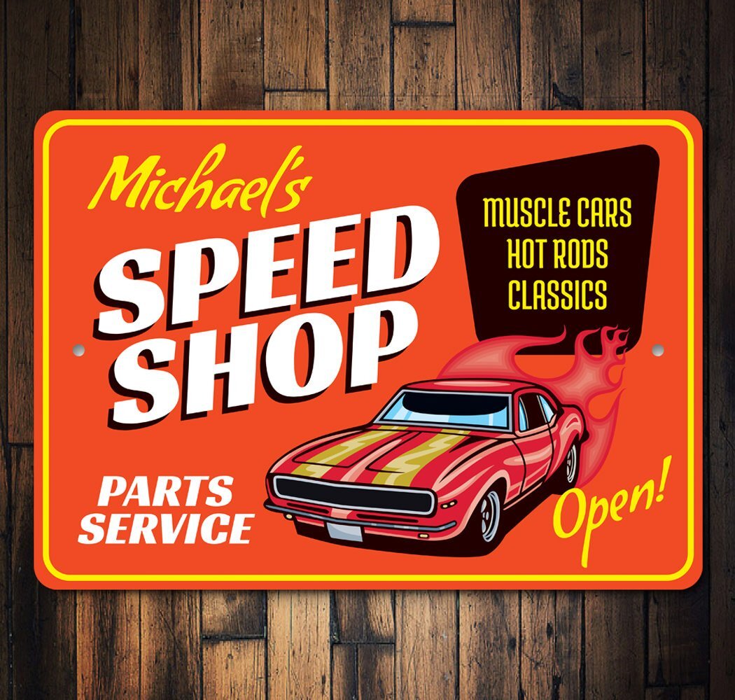 Lizton Sign Shop, Inc Parts and Service Speed Shop Aluminum Sign | Wayfair