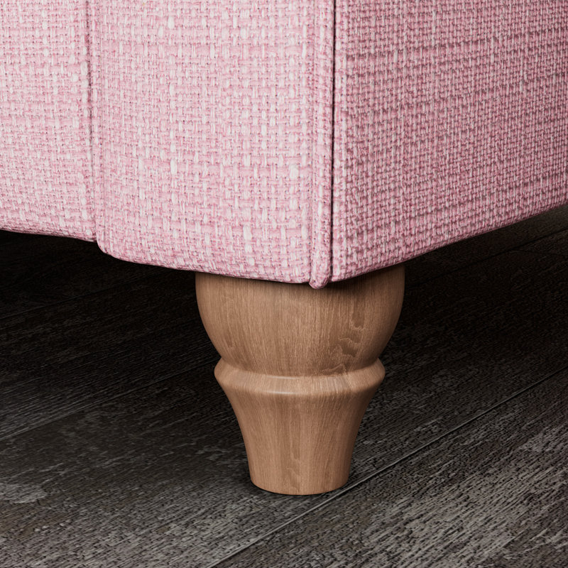 Ellrich 3 Seater Sofa, Walnut, Pink