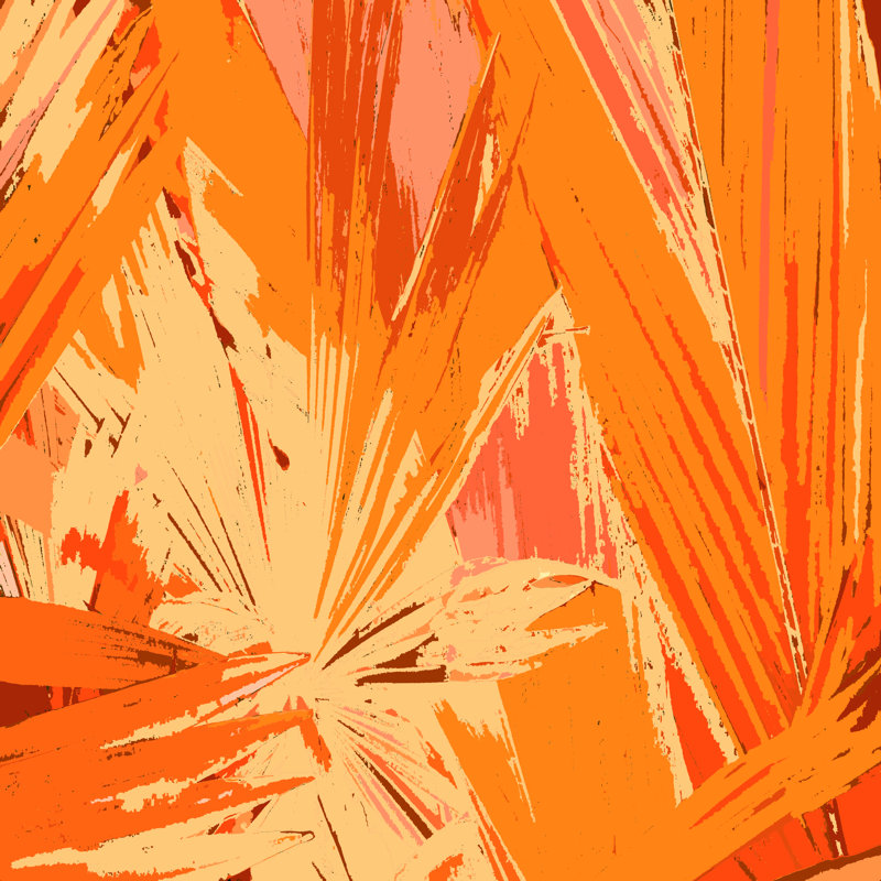" Palm Explosion " by Rosie Brown, 12" H x 12" W  , No, Wrapped Canvas