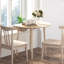 Petite table de salle à manger à abattants, 35 po, pliable, pieds en bois massif, chêne, table de salle à manger pour espace plus spacieuse, rallonge pliante de 35 po, maximise l'utilisation