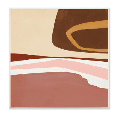 Terre cuite, paysage abstrait, composition de forme fluide