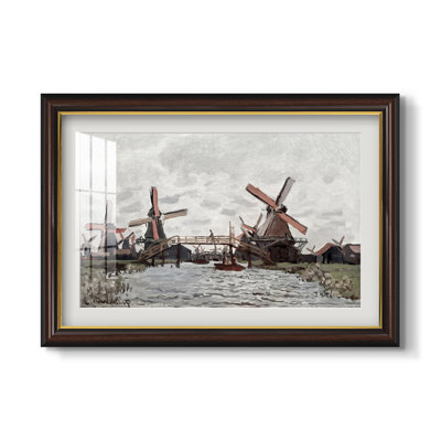 Moulins à vent près de Zaandam, 1871 - Claude Monet - Reproduction encadrée sur mesure