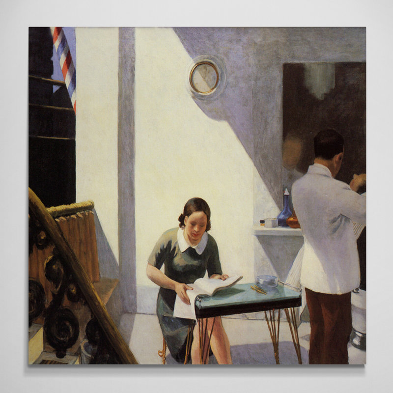 Barber Shop by Edward Hopper - Wrapped Canvas Art Prints, 41 cm H x 41 cm W