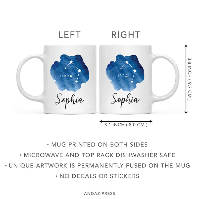 Ceramic Coffee Mug, Libra